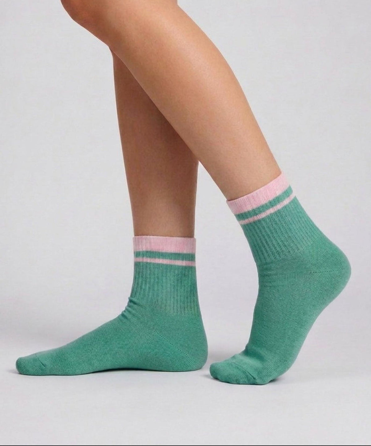 COLORFUL STRIPES GREEN/ROSE