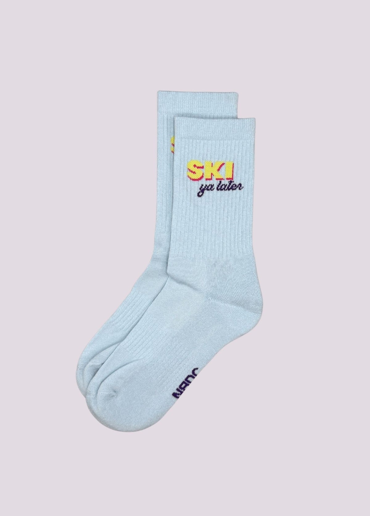SKI YA LATER SOCKS | LIGHT BLUE