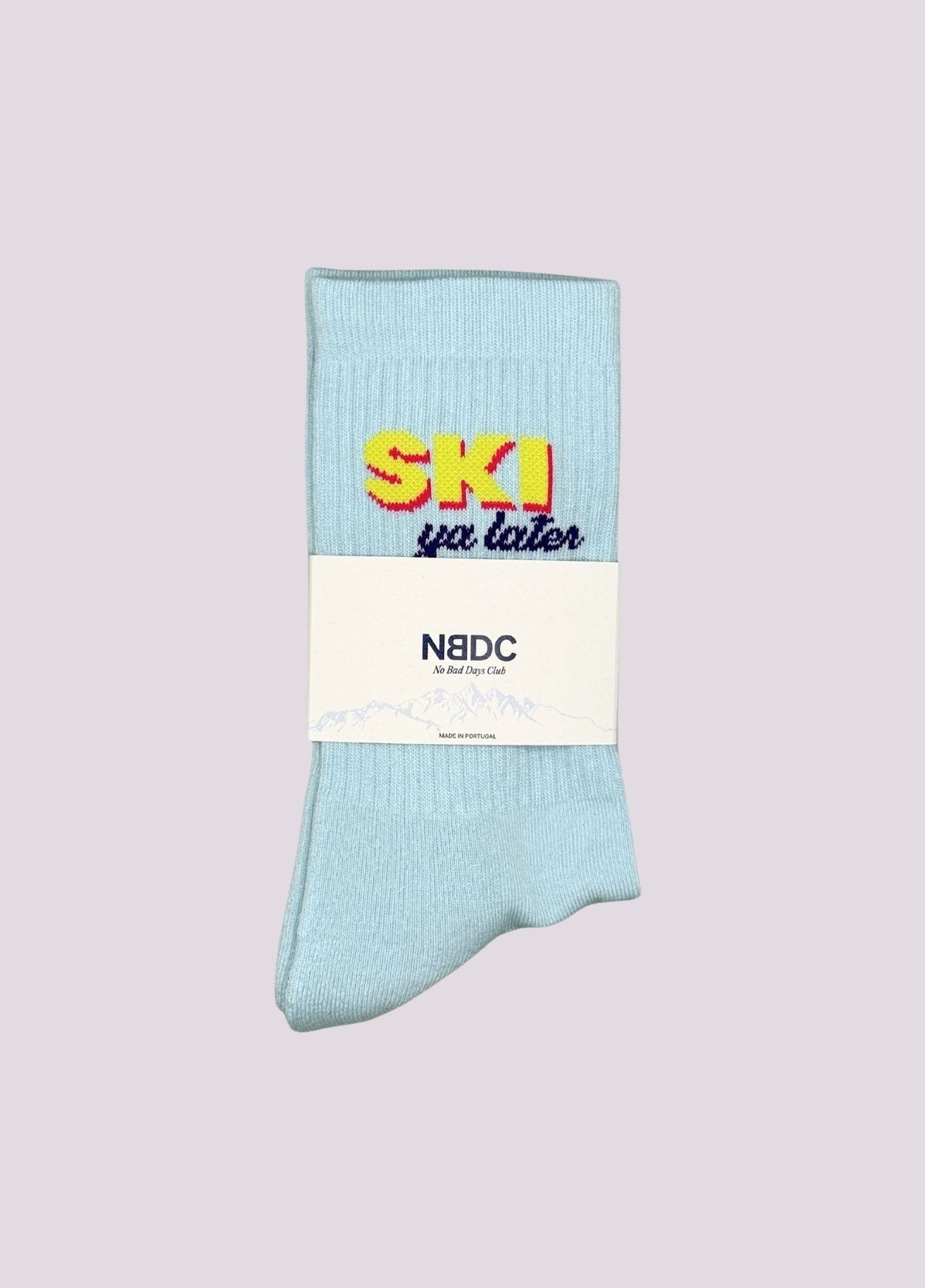 SKI YA LATER SOCKS | LIGHT BLUE