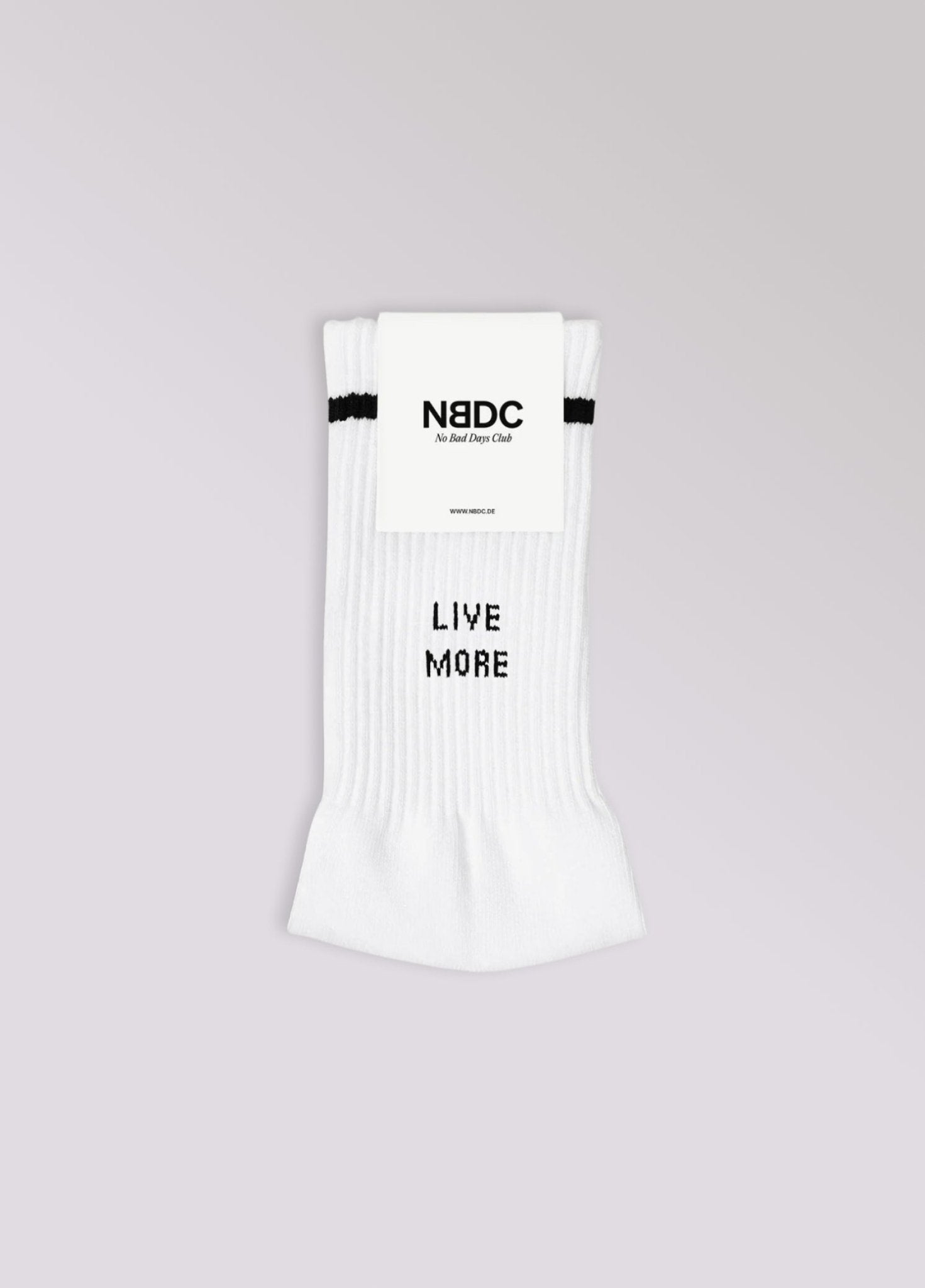 LIVE MORE, WORRY LESS Socken - NBDC