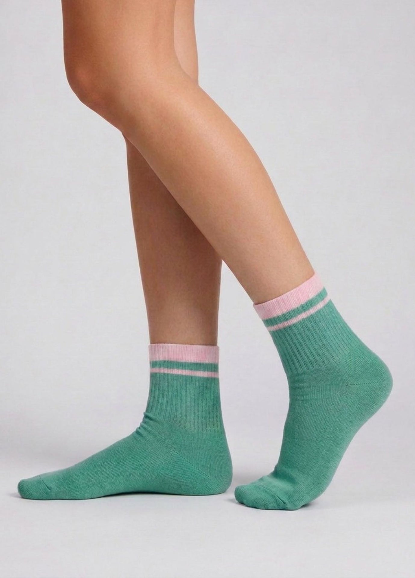 COLORFUL STRIPES GREEN/ROSE