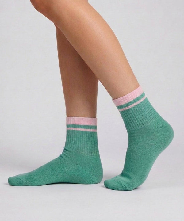 COLORFUL STRIPES GREEN/ROSE