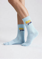 SKI YA LATER SOCKS | LIGHT BLUE